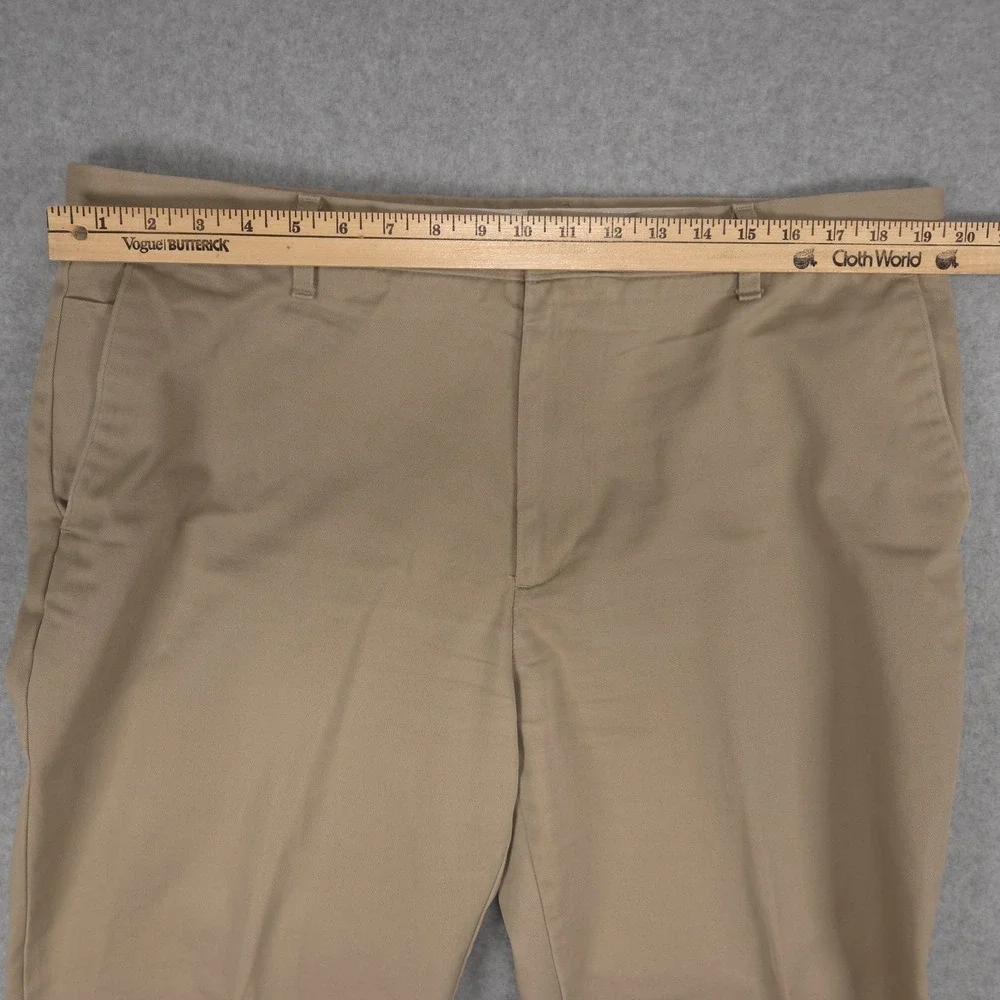 Dockers D3 Mens 38x29 Beige Khaki Flat Front Casual Chino Pants School